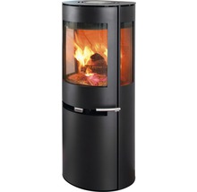 Kamin med ved och lågor
