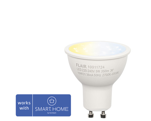 Reflektorlampa FLAIR ViYu LED GU10 5W(50W) 350lm 2700-6500K Smart LED-lampa