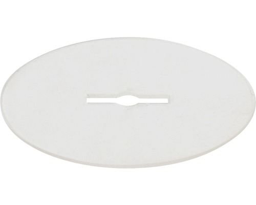 En oval tätningselement med en slits i mitten.