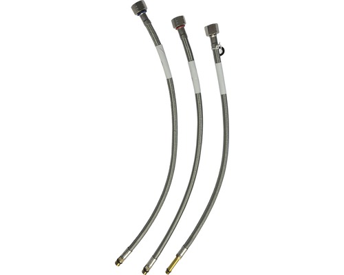 Tre pansarslangar för sanitära applikationer