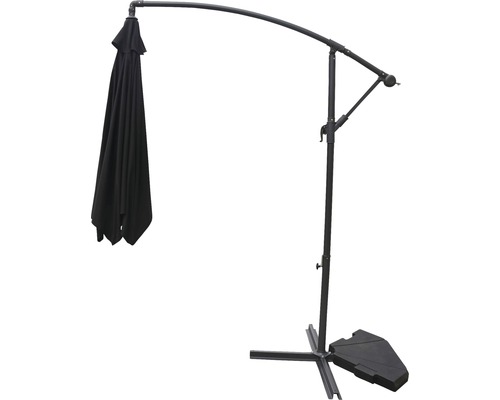 Frittstående parasoll med parasollfot för utomhusbruk