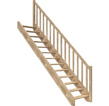 Trätrappa med räcke