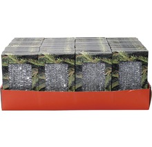 Förpackade silverglitter julgransdekorationer i kartong