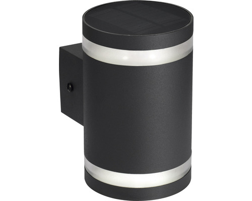 Cylinderformad solcellsvägglampa