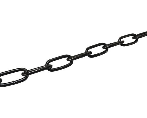 Svetskedja PÖSAMO C8 stål svart förzinkad metervara Svart kedja