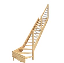 Trätrappa med räcke