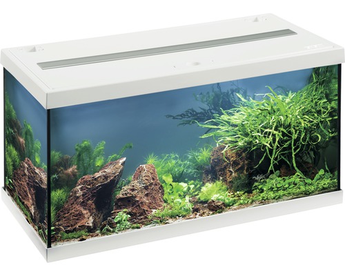 Akvarium EHEIM aquastar 54 set med LED-belysning, innerfilter, värmare, termometer utan underskåp vitt, ca 54 L, 60 x 30 x 30 cm