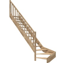 Trätrappa med räcke