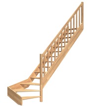 Trätrappa med räcke