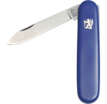 Fickkniv med blått handtag och blad i rostfritt stål