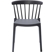 Svart stol med ryggstöd