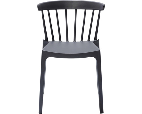 Svart stol med ryggstöd