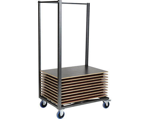 Skivvagn med flera träskivor