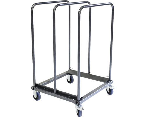 Transportvagn med hjul för skivmaterial