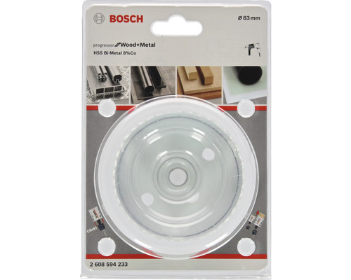 Bosch hålsåg med en diameter på 83 mm för användning med trä och metall i förpackning