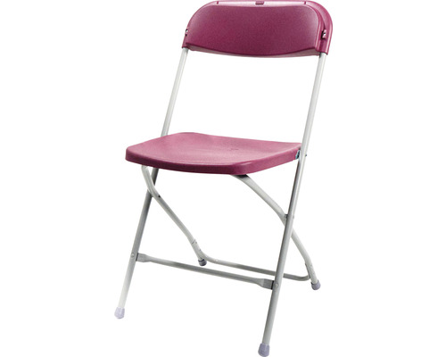 Fällbar stol av plast med metallram