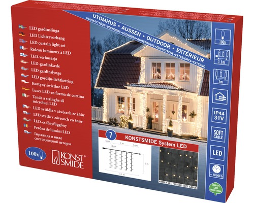 Förpackning med LED ljusgardin för utomhusbruk