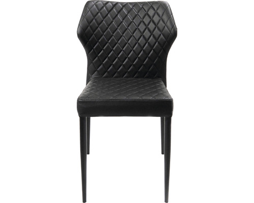 Stoppad stol med rutmönster och fyra ben