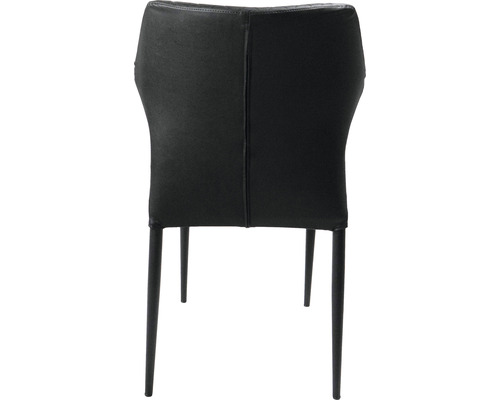 Stol med klädsel och fyra ben, bakifrån