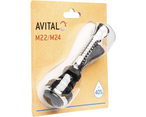 Köksdusch AVITAL Eco med slang M22/M24 Avital M22/M24 vattenkranluftare i förpackning