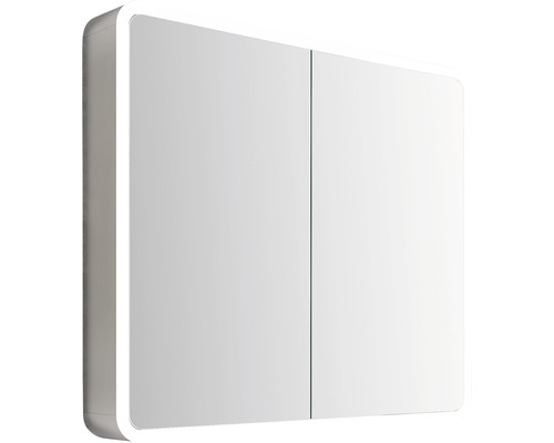 Spegelskåp med belysning FOCCO grå matt 80x70 cm LED IP 44
