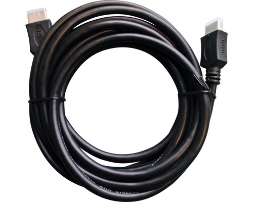 High Speed HDMI kabel 2x HDMI-uttag typ A 3 m svart Ihoprullad HDMI-kabel med anslutningar i båda ändar