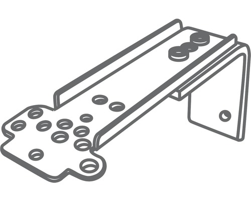 Monteringsvinkel med flera hål för fastsättning