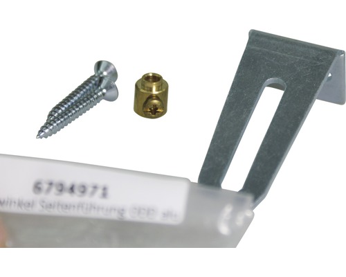 Vinkel sidostyrning med skruvar och fäste