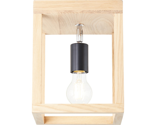 Taklampa i trä med glödlampa