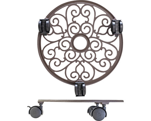 Växtrullare av metall med hjul