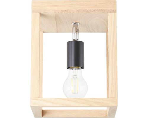 Taklampa med träram och ljuskälla