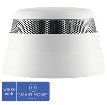 Vit rökdetektor med Smart Home -markering