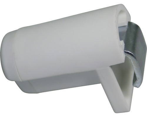 Möbelglidare i plast med metallklämma