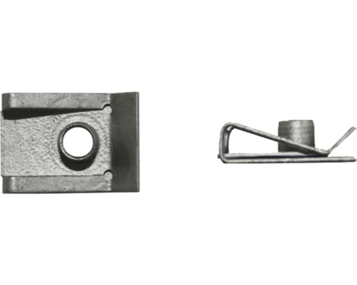 Fästklämma i två vyer