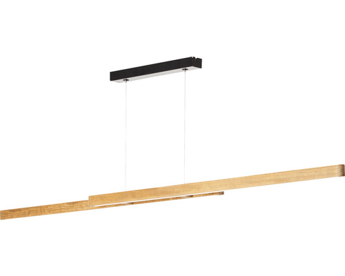 Pendellampa med träutseende