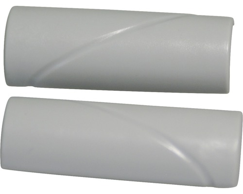 Två grå värmerörskåpor av plast