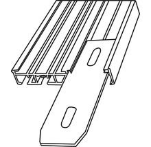 Profilskena med fäste för montering