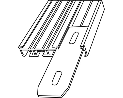 Profilskena med fäste för montering