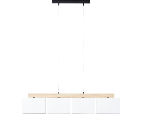 Pendellampa med fyra lampskärmar och trädetalj