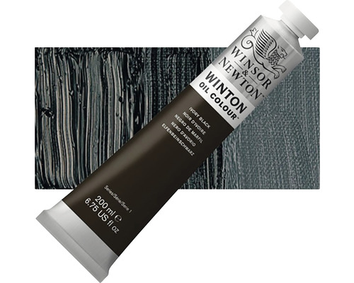 Winsor & Newton Winton oljefärg elfenbenssvart, 200 ml