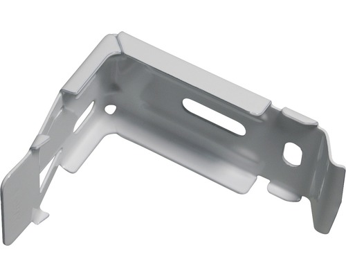 Metallvinkel med utskärningar för montering
