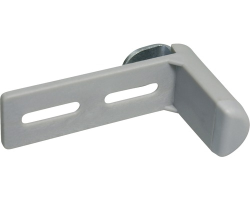 Plasthållare med två hål och metallbricka