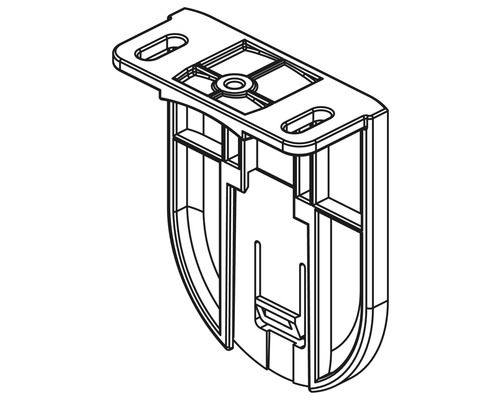 Upphängningsbeslag i plast för väggskåp