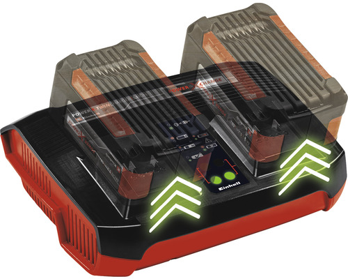 Einhell dubbelladdare för batterier från Power X-Change-serien