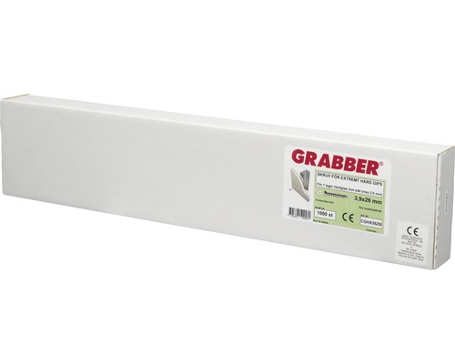 Grabber skruvar för extremt hård gips, 3,9x26 millimeter, 1000 stycken i en förpackning