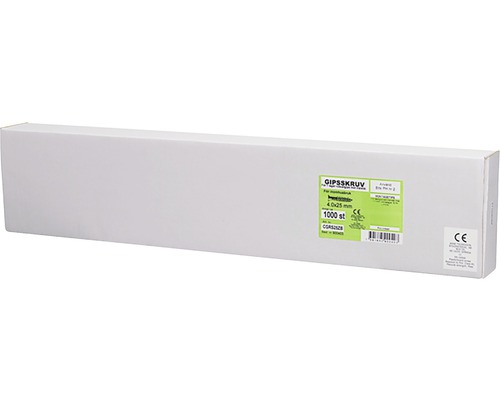 Förpackning med 1000 gipsskivskruvar 4,0x25 millimeter