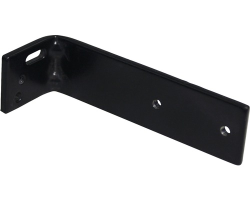 Svart vinkelbeslag med fästhål