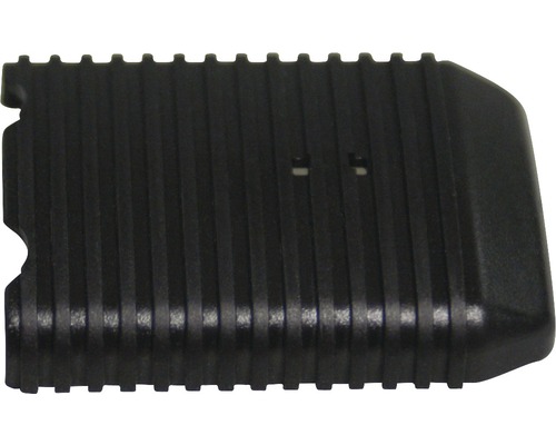 Svart lock med räfflor