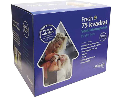 Fresh 75 kvadratmeter ventilationspaket för ditt hem