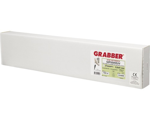 Förpackning gipsskivor från märket Grabber